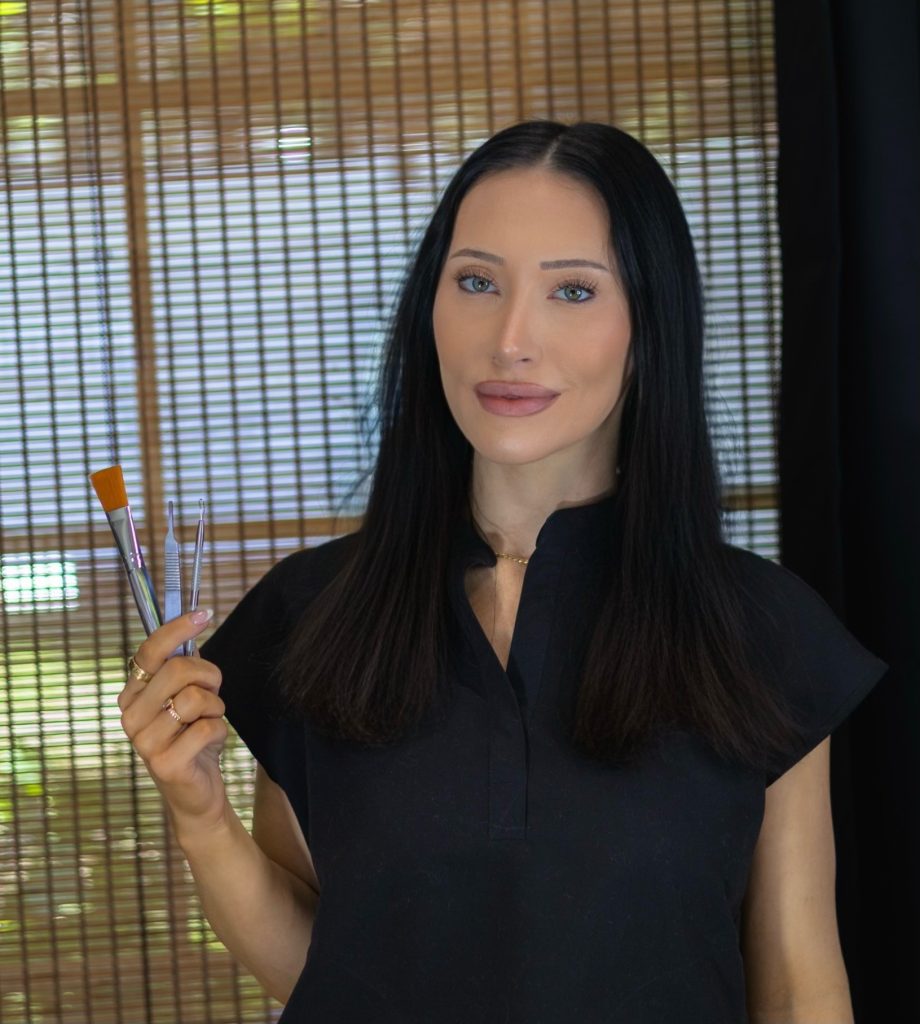 Madison Mistarz holding beauty products 