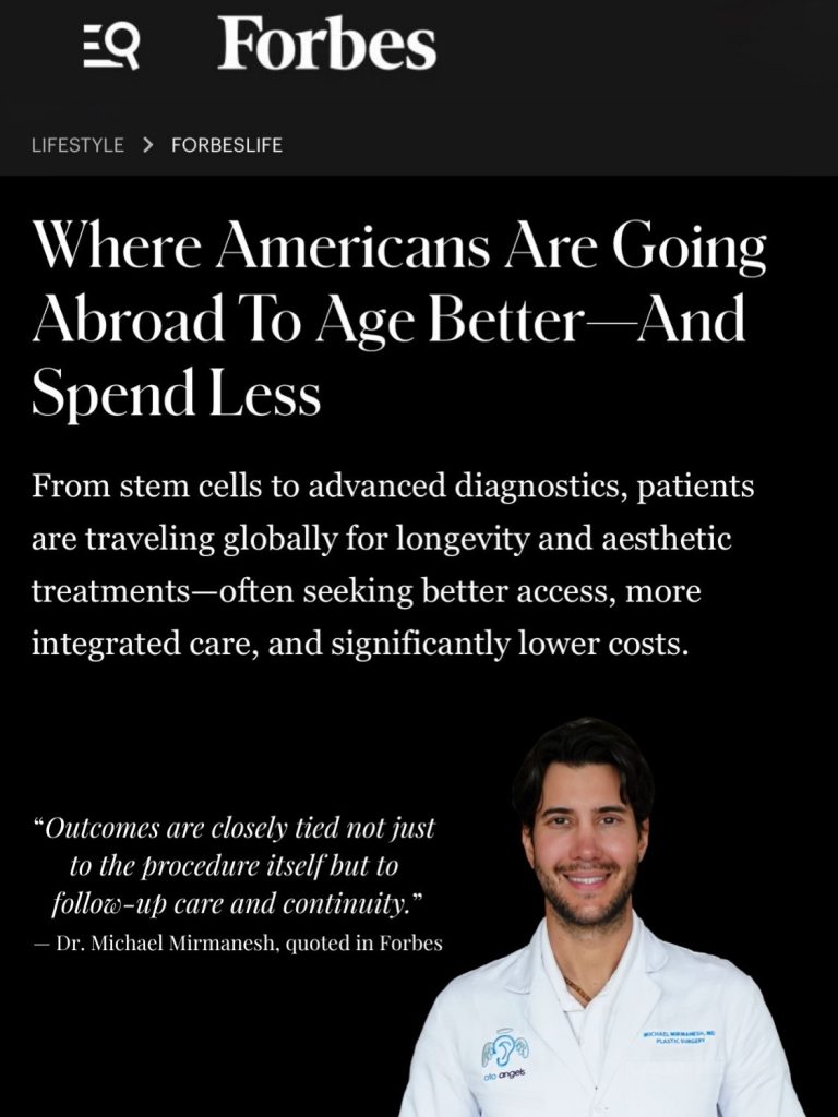 Screenshot featuring headline from Forbes magazine article and Dr. Michael's photo.